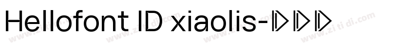Hellofont ID xiaolis字体转换